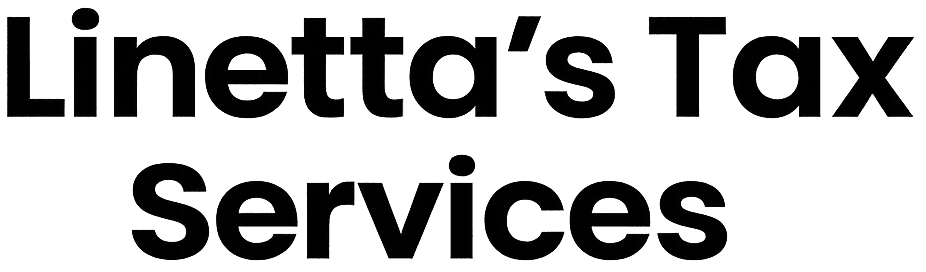 Linetta's Tax Services Logo Logo with the letters "ZA" in a square outline above the text "Z-Accountants" on a black background.